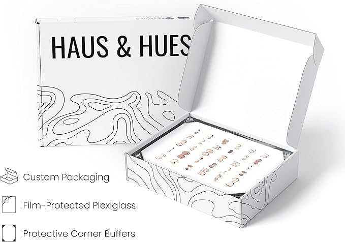 HAUS AND HUES Bathroom Art Funny Wall Art Poster (Boobs, 12x16 Black Framed)