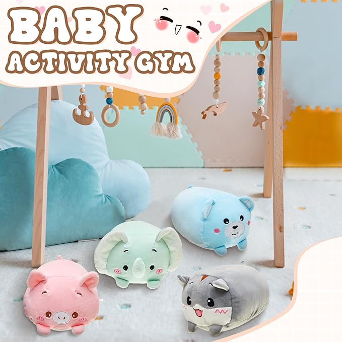 Leitee 6 Pcs Stuffed Animals Plush Bulk 8 Inch Cute Plushies Toys Plush Pillow for Boys Girls Birthday Gifts Box Toys for Classroom Prize Kids Party Favors Valentines Gifts in Bulk (Cute Animal 2)