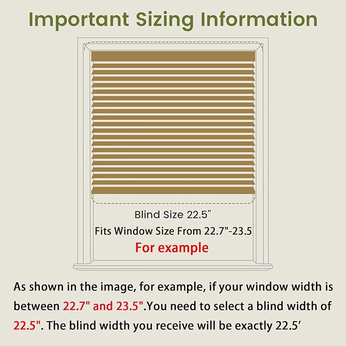 2" Cordless Bamboo Blinds,Indoor Windows Horizontal Blackout Wood Blinds, Room Darkening Window Shades for Interior Bedrooms, Living Rooms, Offices Natural 36.5" W x 60" H