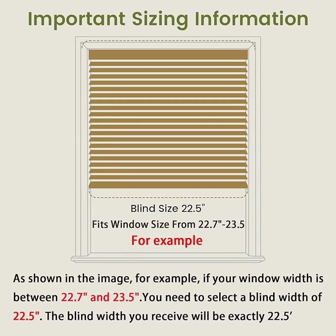 2" Cordless Bamboo Blinds,Indoor Windows Horizontal Blackout Wood Blinds, Room Darkening Window Shades for Interior Bedrooms, Living Rooms, Offices Natural 22.5" W x 64" H