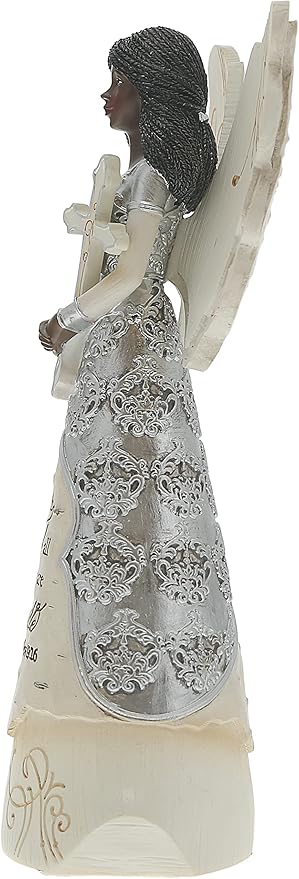 Pavilion Gift Company - with God - 6.5" EBN Angel with Cross