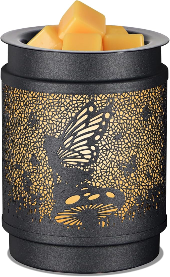 kobodon Wax Melt Warmer Metal Wax Warmer for Scented Wax Electric Fragrance Candle Oil Burner 2 in 1 Wax Melts as Gifts for Moms Grandma Women Girls(Flower Fairy)