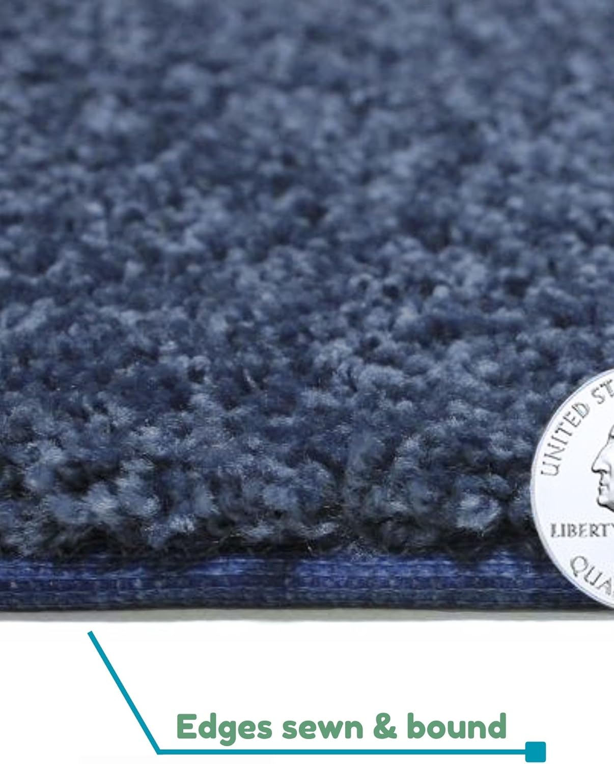 KOECKRITZ Soft and Colorful Kids Classroom Area Rugs (Passes Flammability Pill Test) Many Sizes and Bright Colors to Select from (8' x 10', Navy)