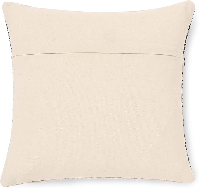 REDEARTH · Textured Throw Pillow Cushion Covers-Woven Tufted Decorative Farmhouse Cases Set for Couch, Sofa, Bed, Chair, Dining, Patio, Outdoor; 100% Cotton (18"x18", Gage Dark Gray) Pack of 2