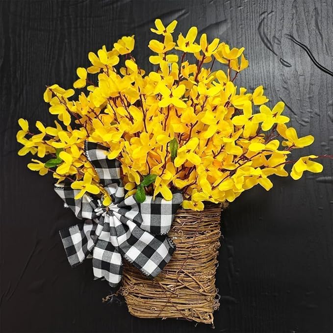 2026 Cream Hydrangea Door Hanger Basket Wreath, Spring Summer Wreaths for Front Door Wildflowers Front Door Basket Wreath Artificial Flower Hanging Basket for Home Farmhouse Seasonal Decor (F)
