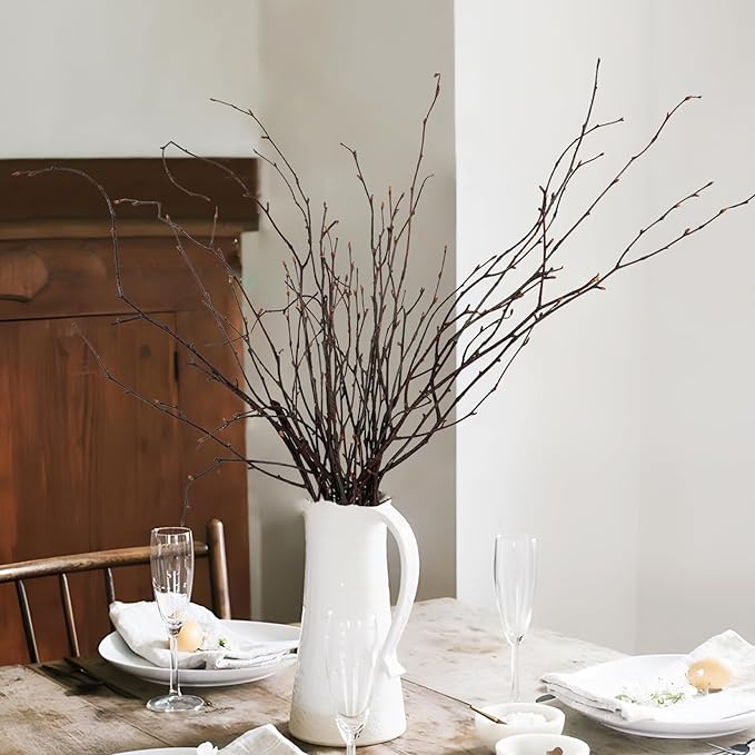 200 Pcs Real Dried Birch Branches, 17 Inch Natural Birch Twigs Tall Birch Tree Sticks for Decorative Vases, Crafts, DIY Floral Arrangements Wreath Wedding Centerpiece Home Decor
