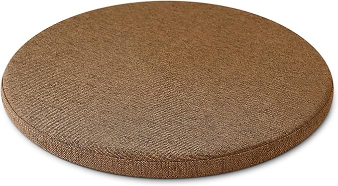 Detachable Cushion, Round Memory Foam Chair Pad, Non-Slip Design Soft Breathable Comfortable Seat Cushion, Suitable for Living Room, Dining Room, Office,With zipper, Washable -14x14inch- Maroon