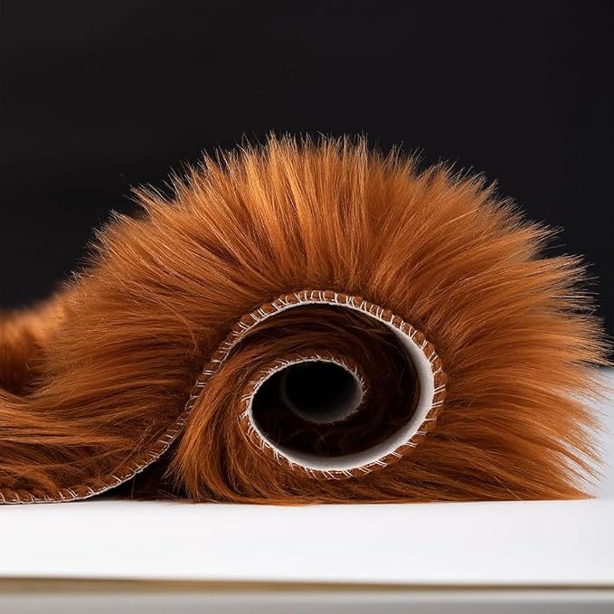 Faux Fur Sheepskin Runner Rug Caramel 2x6 ft Ultra Soft Shaggy Plush Fluffy Fuzzy Area Carpet Decorative Chair Cover Floor Mat for Bedroom Sofa Living Room Bedside