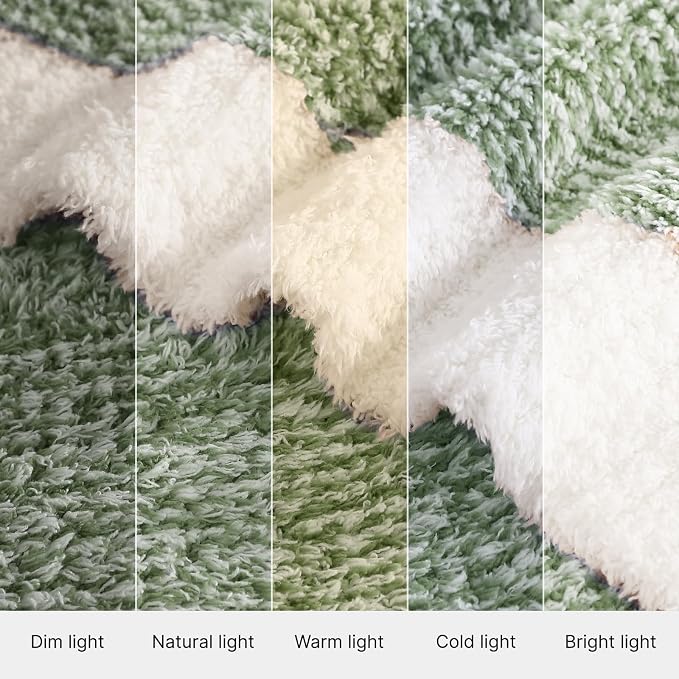 WRENSONGE Soft Throw Blanket for Couch-Cozy Reversible Knitted Blankets | Lightweight Warm Fluffy Decor for Women, Mom, Her & Girls, Sofa, Chair, Bed, 50x60in, Cationic Dyeing Green
