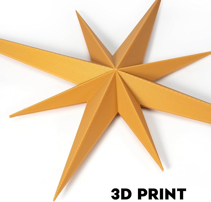 Stylor Mid Century Modern Decor, Gold Mcm Retro 3D Star Art Wall Sculpture, Plastic Starburst Decor, Vintage Celestial Whimsigoth Home Decor Accent. (Set of 6)