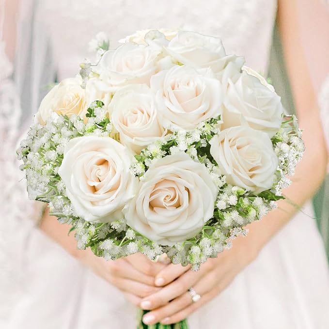 60 Pcs Baby Breath Artificial Flowers Bulk，White Artificial Flowers Artificial Baby Breath Gypsophila Flowers para Decoracion for Wedding Party Home Decoration (60 PCS)