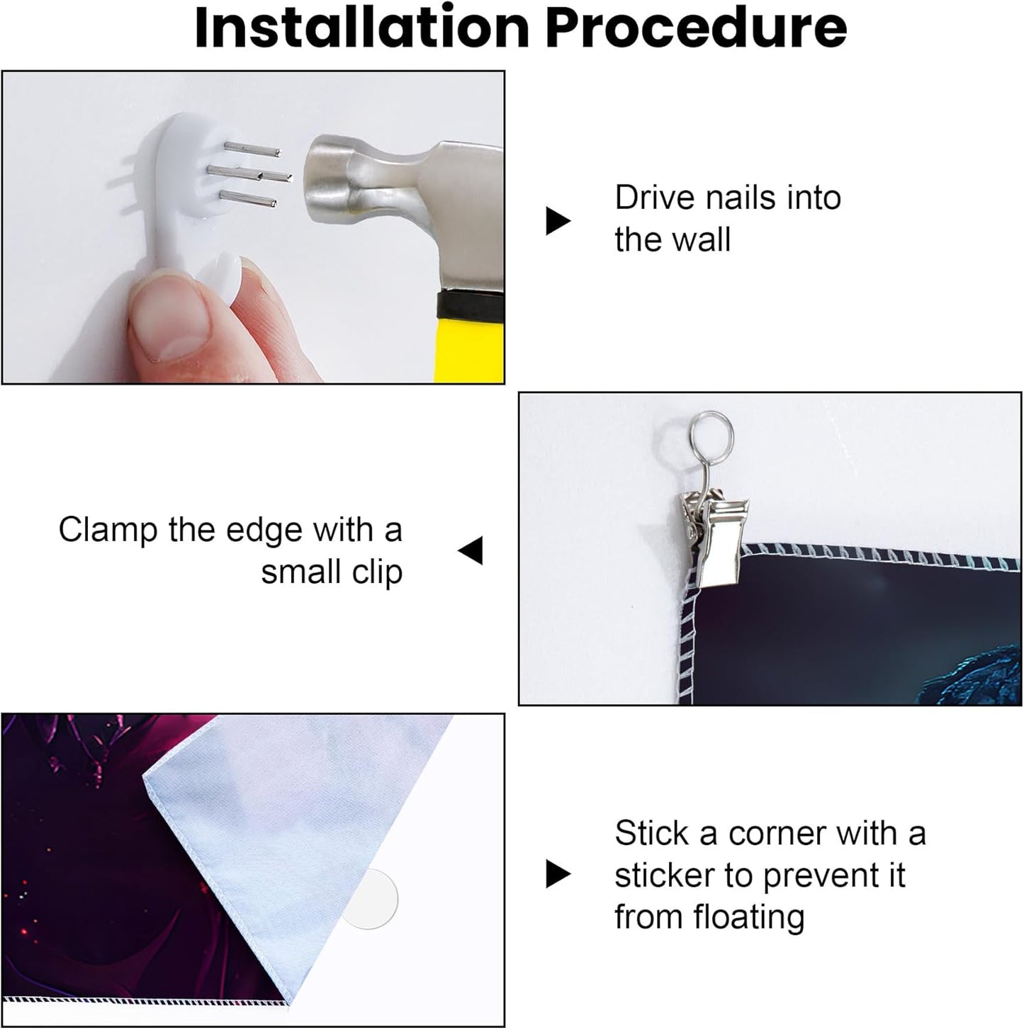 Blacklight Tapestry,WingTapestry Glow In The Dark,UV Reactive Black Light Upright Posters Wall Hanging for Bedroom Dorm Living Room Backdrop Decor (wing7, 79L" x 59W")