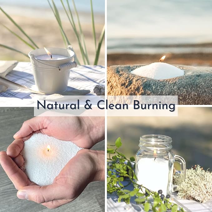 Foton Pearled Candle 9lb - Bulk Lavender Love Scented Non Toxic Luxury Long Lasting Powder Candles - Refillable Candle Sand with 100 Wicks for Candle Making