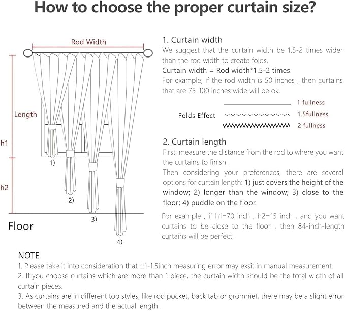 Joydeco Linen Curtains 84 Inch Length 2 Panels Set, Light Filtering Curtains for Bedroom Living Room,Linen Blend Drapes 52 Inches Wide with Back Tab Rod Pockets (W52 x L84 Inch, Natural)