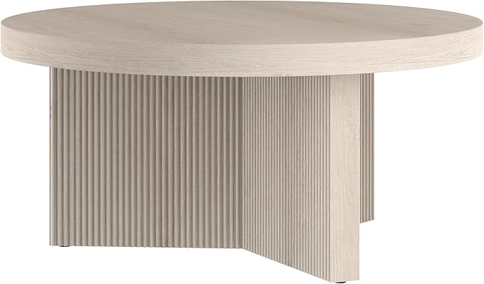 Henn&Hart Holm Coffee Table, 32" Wide, White