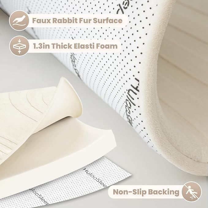 Huloo Sleep 1.3" Extra Thick Fluffy Baby Play Mat for Floor,Large Padded Kids Rug with Ultra Soft 3D Carved Faux Fur,Non-Slip Carpet Nursery Rug Area Rug for Playroom Living Room(Cream)