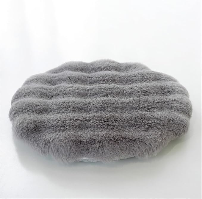 Lifup Round Chair Pads Memory Foam Seat Cushion Soft Cozy Plush Non Slip Thick Pad with Ties and Removable Cover for Dining Room, Office Dark Gray 2 18 x 18 Inch