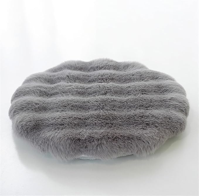 Lifup Round Chair Pads Memory Foam Seat Cushion Soft Cozy Plush Non Slip Thick Pad with Ties and Removable Cover for Dining Room, Office Dark Gray 2 16 x 16 Inch