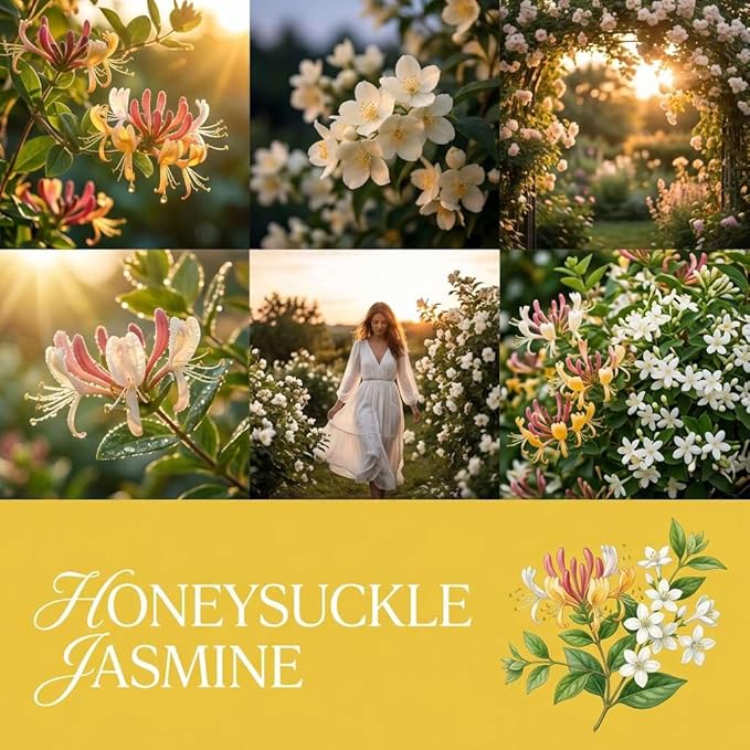 Honeysuckle Jasmine Strongly Scented Hand Poured Vegan Wax Melts, 12 Scented Wax Cubes, 6.4 Ounces in 2 x 6-Packs