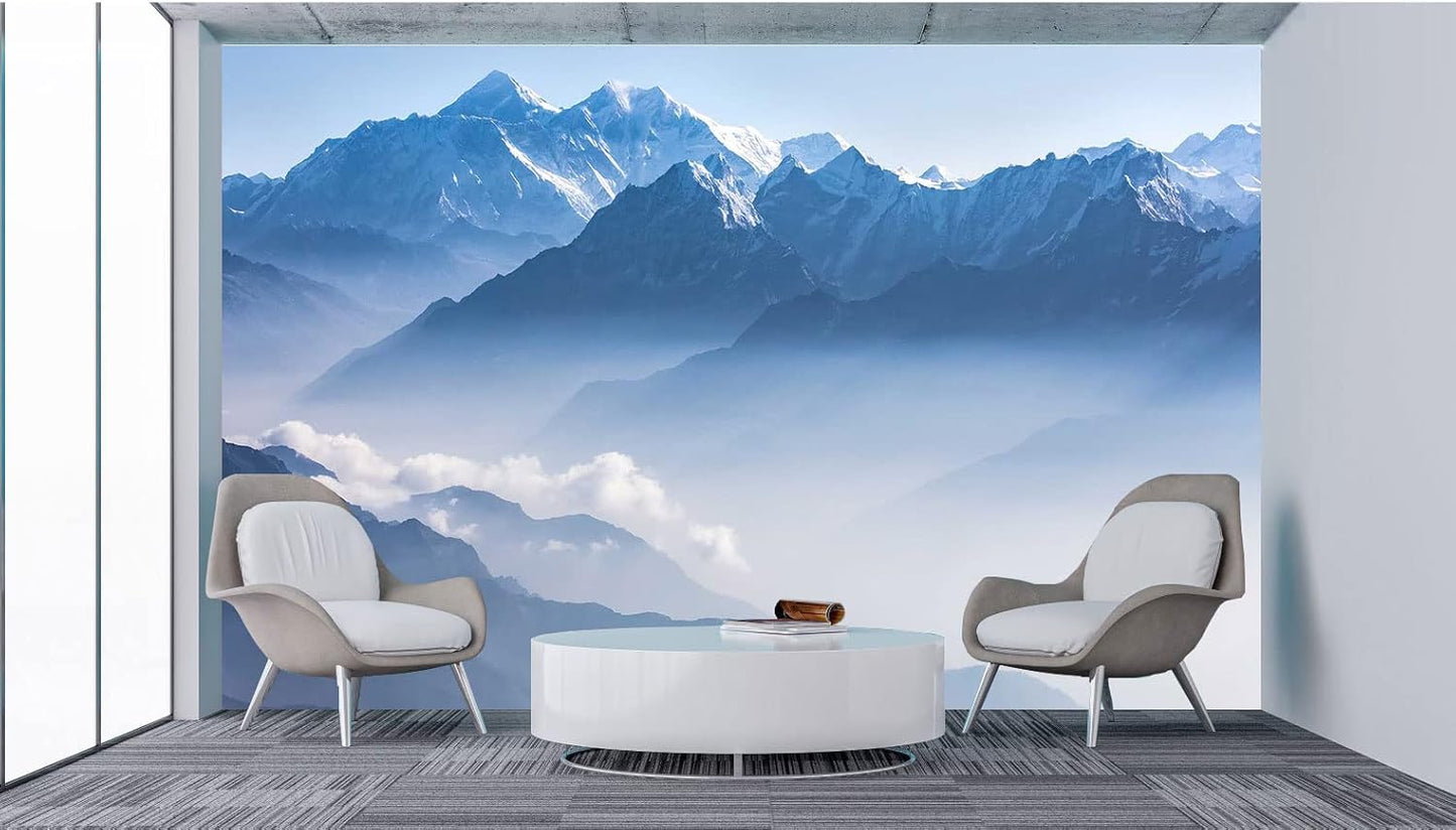Misty Mountain Peak Wallpaper Natural Landscape Murals for Bedroom Living Room Sofa TV Background Wall (not self-Adhesive)