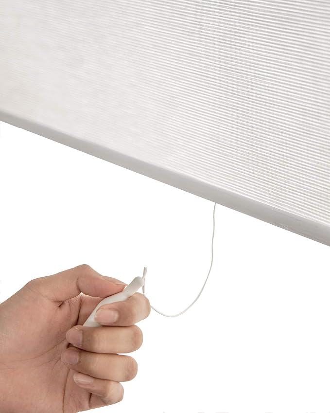 CHICOLOGY Roller Shades , Cordless Blinds , Window Shades for Home , Roller Window Shades , Window Treatments , Door Blinds , Light Filtering Shades , Felton White (Natural Woven) , 23"W X 72"H