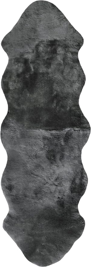 Natural Sheepskin for Bed Sores and Skin Irritation | Auckland 100% Real Medical Sheepskins with Non-Slip Back for Pain Relief and Discomfort, Wool Seat Pad, Charcoal Grey, 24 in. x 72 in