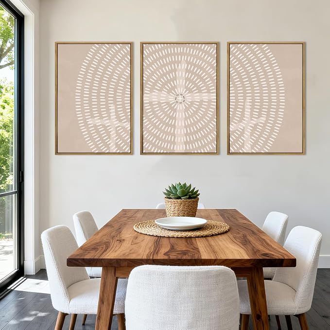 Christian Framed Canvas Wall Art Modern Jesus Wall Decor Abstract Wall Art Set of 3 Jesus Feeds The 5000 Artwork Christian Pictures Modern Religious Wall Paintings for Living Room Bedroom Office Farmhouse 24x36 Inch