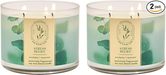Bath & Body Works Eucalyptus Spearmint 3-Wick Candle 2-Pack