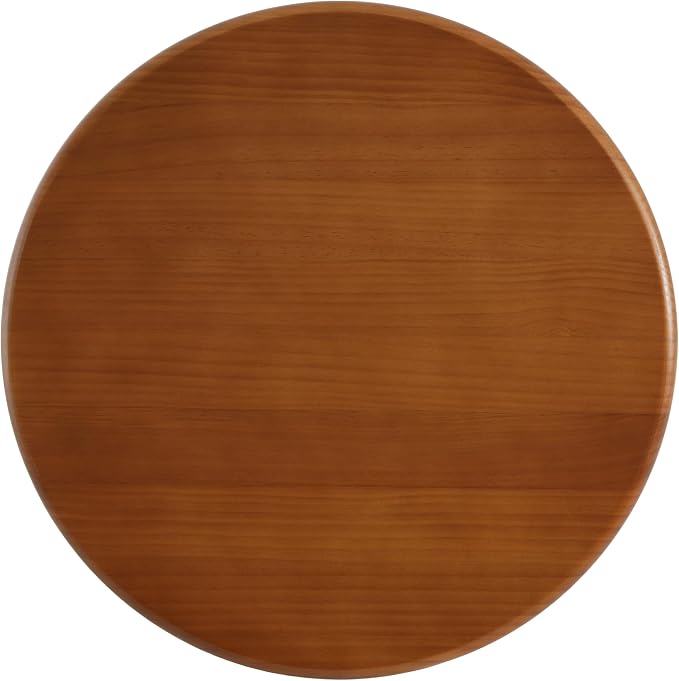Christopher Knight Home Vines Modern Round Side Table, Living Room Sofa End Table, Small Coffee Table with Fan-Shaped Legs, Walnut