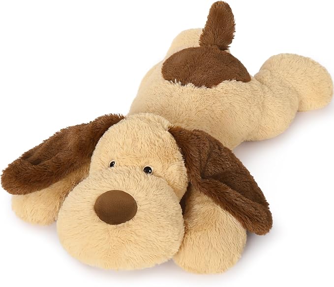 MorisMos 32 Inch 5Lbs Weighted Dog Stuffed Animals, Giant Large Weighted Stuffed Dog Plush Puppy Pillow for Adults Kids, Teens, Girls, Boys
