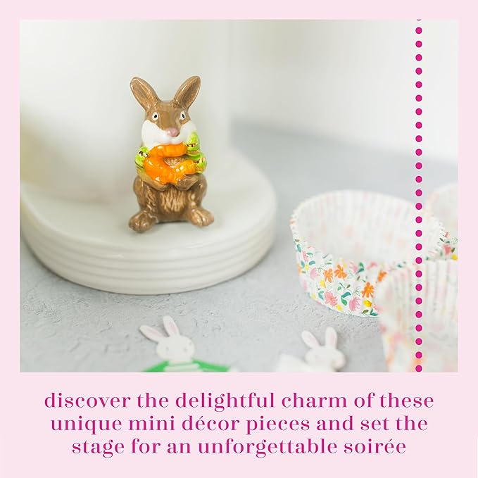 Nora Fleming Funny Bunny (Brown Bunny) A226 - Hand-Painted Ceramic Holiday Décor - Spring Minis for The Home and Office