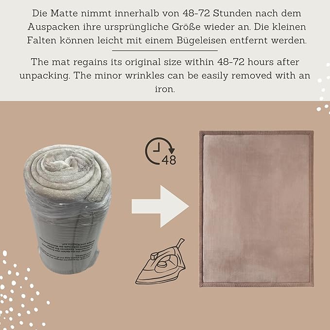 Hakuna Matte CloudSoft Baby Play Mat for Floor 60" x 80" Brown – Coral Velvet Memory Foam Rug for Crawling & Cozy Play – Non-Slip, Water-Resistant, Easy-CareTummy Time Mat, Playmat for Playpen