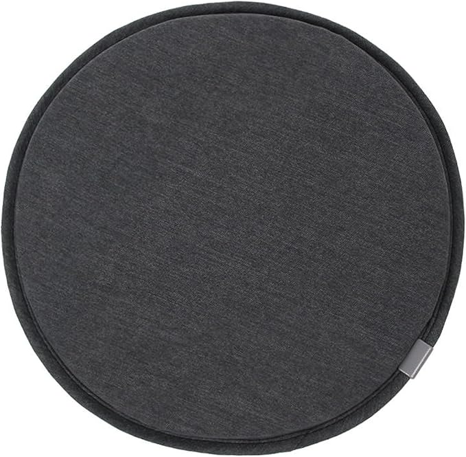 Round Seat Cushion with Ties Breathable Bar Stool Cushion Cover Tatami Pillow Kitchen, Home, Office Chair Cushion Cover (13 inch, Deep Grey)