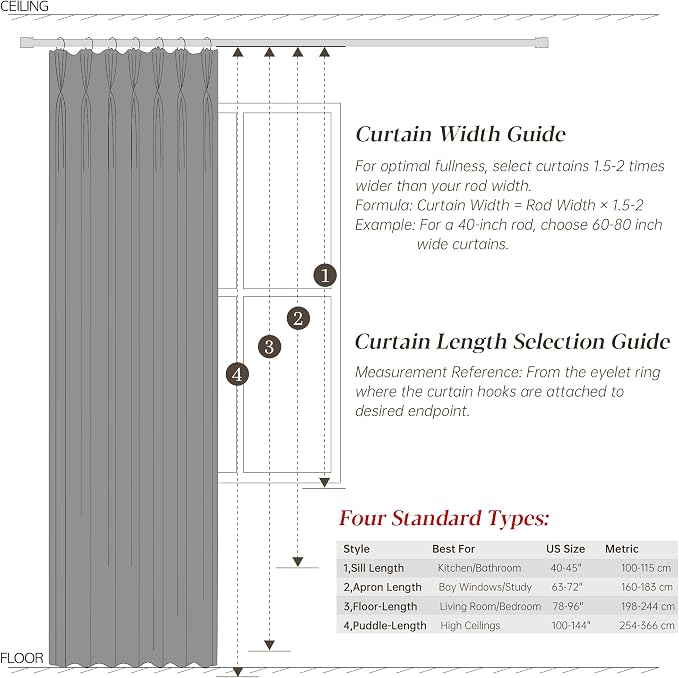 100 Inch Wide Pinch Pleated Linen Curtains 90 Inches Long for Living Room Sliding Glass Door Memory Shape Trained Pleated Drapes Natural Cream Beige Light Filtering Curtains 100W x 90L