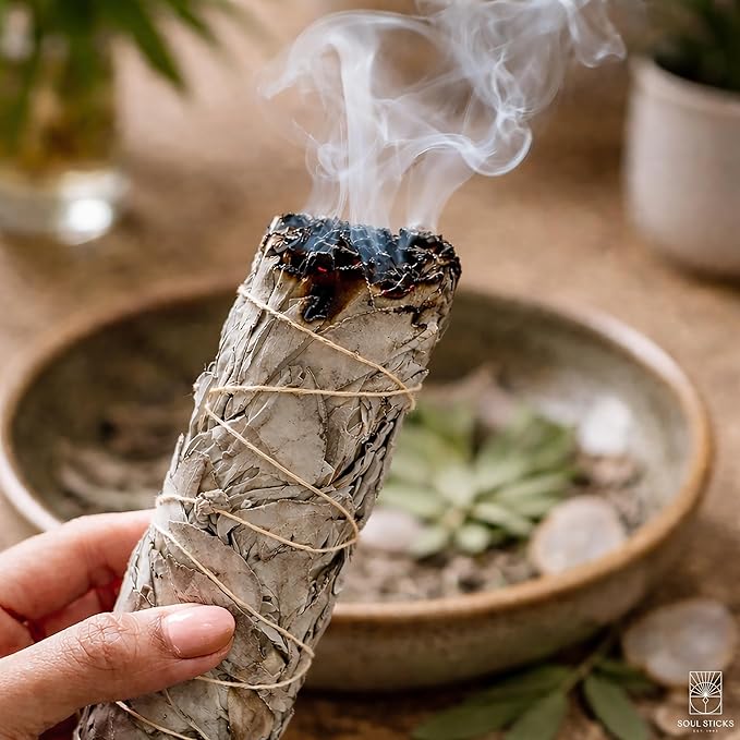 SOUL STICKS 4 Inch 3 Pack Organic White Sage Smudge Smudging Sticks | Bulk Quantities for Home Cleansing, Good Energy Meditation & Smudging Rituals | Sustainably Sourced California White Sage Bundle