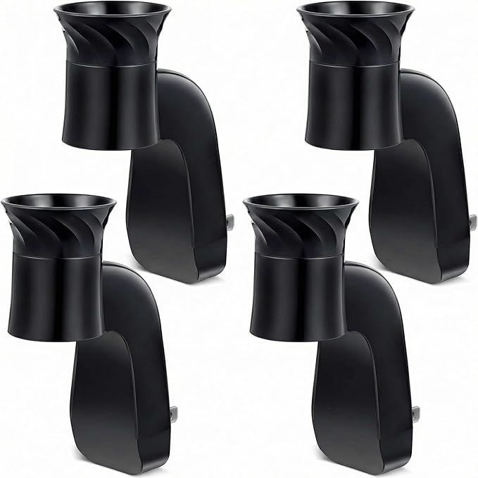 Hohean 4 Pack Wall Fragrance Plug in Compatible with Bath and Body Works WallFlower Refills, ETL Certified, Rotatable, Precise Scent Adjustable Fragrance Control Diffuser Plug for Home, Office (Black)