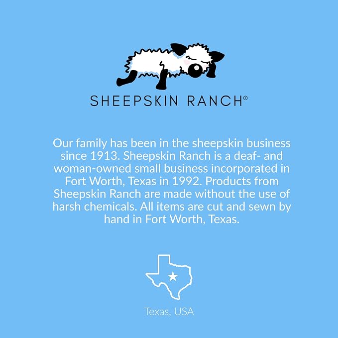 Sheepskin Ranch Sofsheep Medical Sheepskin Heel Protector, Pressure Relief for Bed Sores, Ulcers, Sensitive Skin, Hospital Grade, Chrome Free, Washable, Hypoallergenic, Adjustable, Real Wool, Single