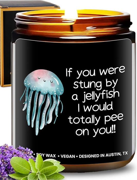 Funny Friendship Candle, If You were Stung by a Jellyfish, Funny Gifts for Friends Adult Humor, Best Friends Gifts for Friend Women Unique, Birthday, Christmas, Gift-Ready