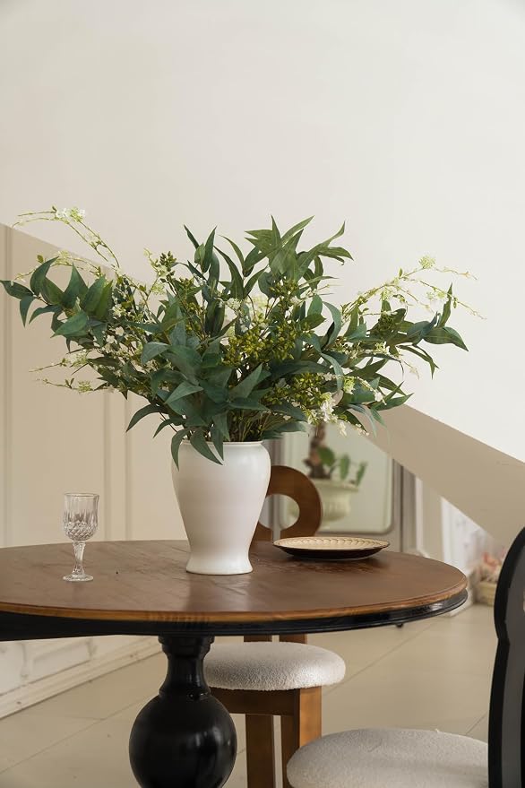 MISSPIN Artificial Flowers with Greenery Stems Faux Plants Indoor Branches for Tall Vase Ultra-Realistic, 9 Pcs Wedding Centerpieces, Home Decor & DIY Bouquets