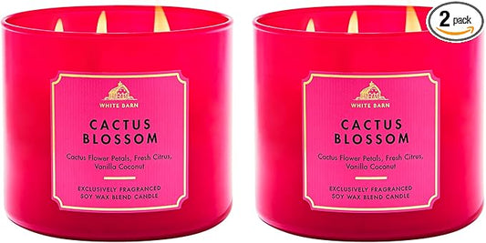 Bath & Body Works Cactus Blossom 3-Wick Candle 2-Pack