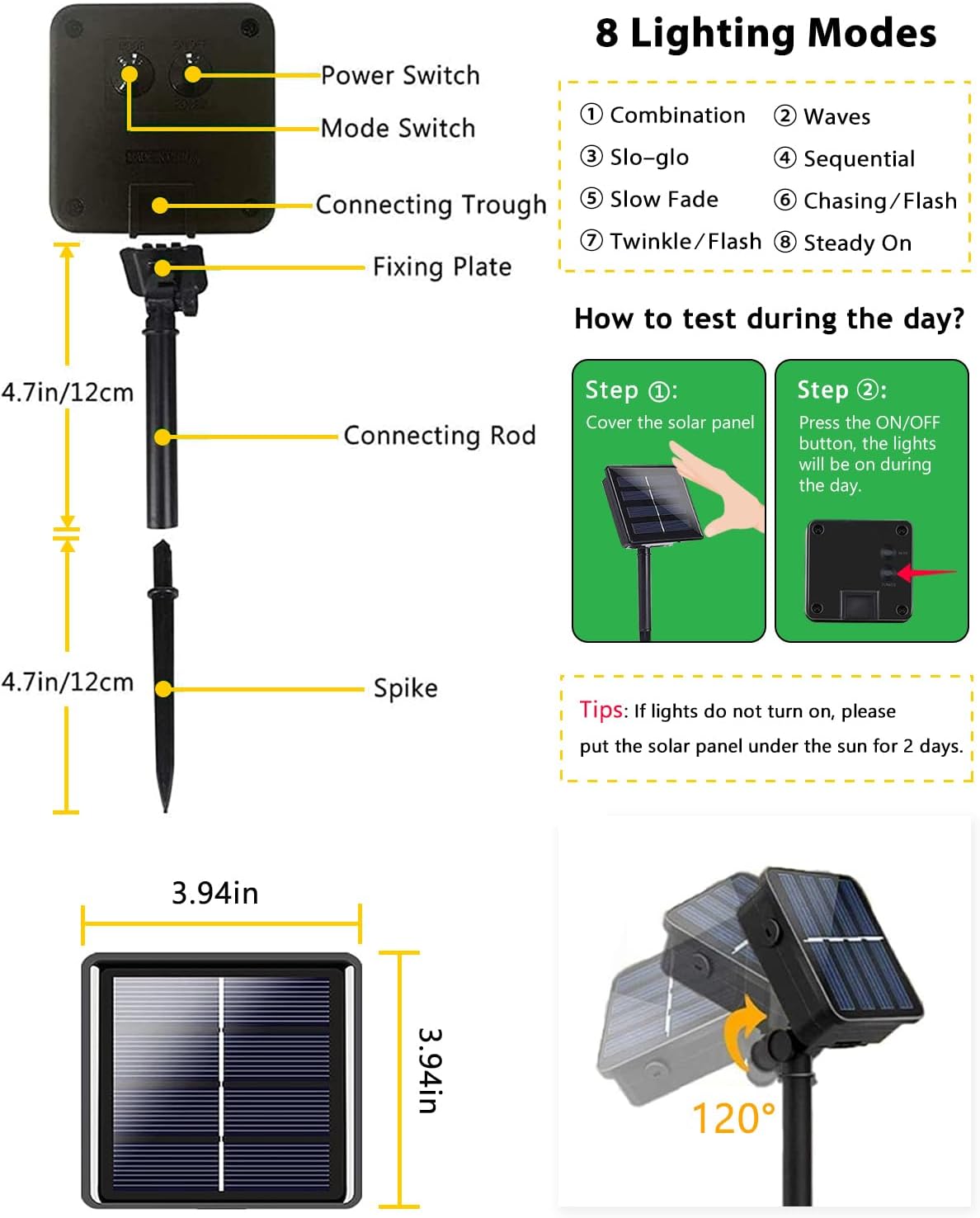 2 Pack Total 400 LED Solar Christmas Lights Outdoor, Solar String Lights for Outside with 8 Modes, Waterproof Green Wire Solar Powered Tree Light for Xmas Party Yard Garden Decorations (Warm White)