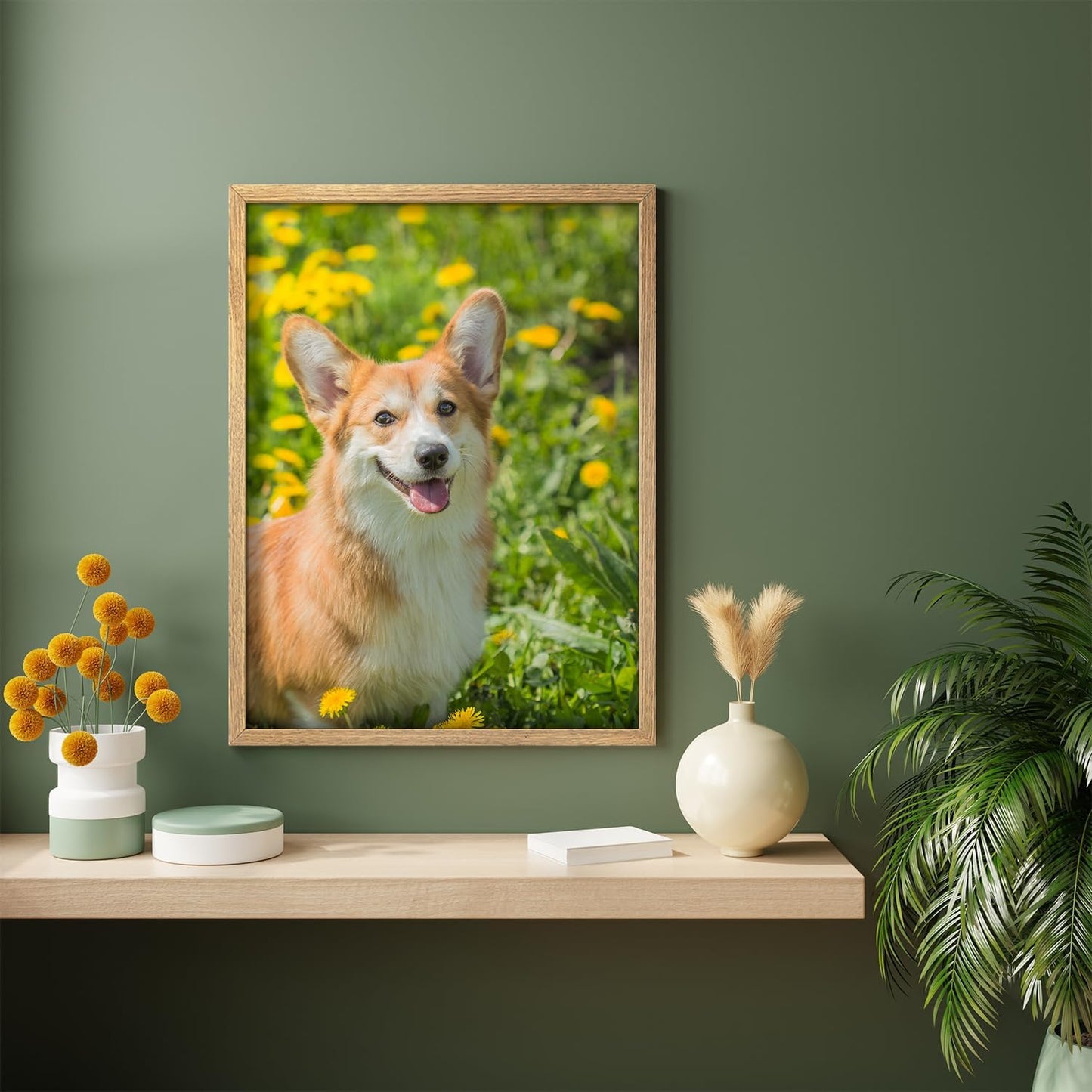 NWT Custom Framed Poster Prints with Your Any Photos, Personalized Canvas Pictures for Wall to Print Framed - 8"x10" Natural