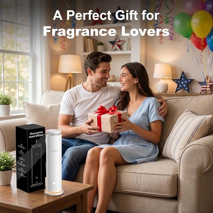 Waterless Diffuser Pro with 5 Scent Oils, Luxury Hotel-Class Essential Oil Diffuser Aromatherapy Machine with 1500 Sq Ft Cover, 6 Mist, 4.06Oz Diffusers for Home Large Room Hotel SPA - White