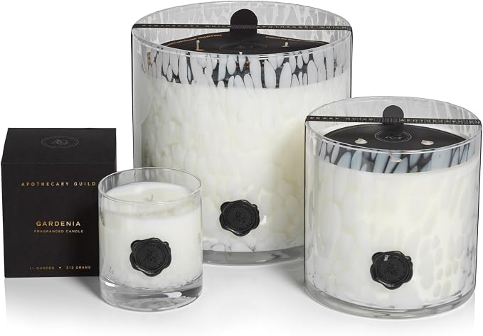 Zodax Apothecary Guild Scented Opal Glass Jar Candle - 128 oz/5-Wick - Gardenia