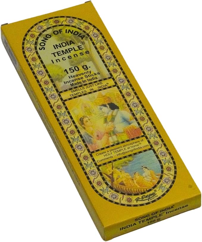 Song of India - India Temple Incense Sticks. 120 Stick Package. 150 Grams