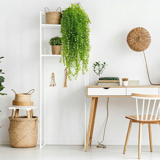 dallisten 4 Pack Fake Hanging Plants, 38" Artificial Hanging Eucalyptus Plants Greenery Vines UV Resistant Faux Trailing Plants for Indoor Outdoor Wall Shelf Porch Boho Home Patio Decor(4PCS Green)
