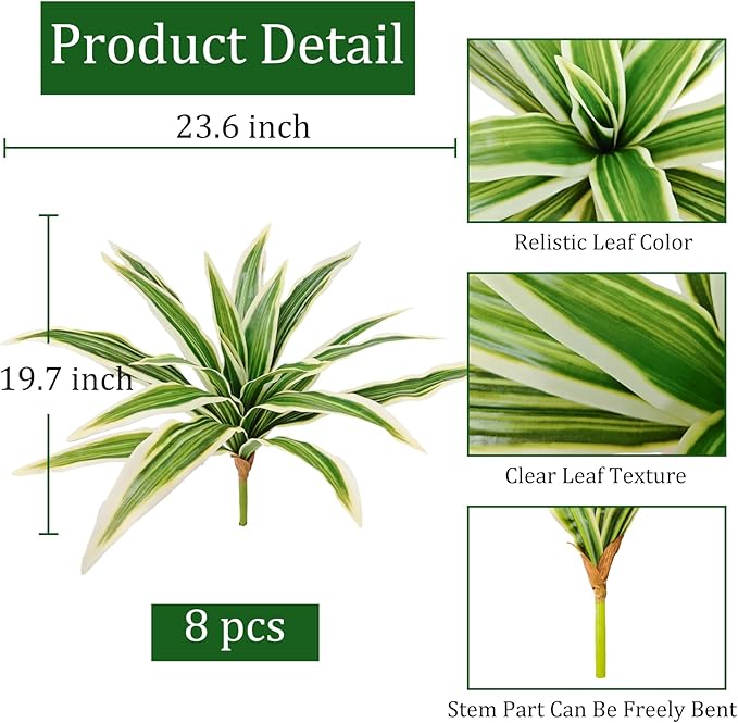 8Pcs Fake Ferns,2 Planter 35in Outdoor Faux Plants UV Resistant,3D Real Touch Fake Plants Total 160 Blades,Weatherproof Artificial Plants Outdoor Indoor for Garden Porch Home Decor