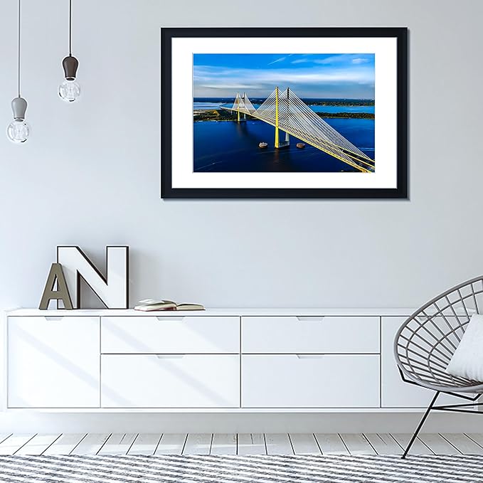 PEALSN 24x36 Poster Frame Set of 6, Display Pictures 20 x 30 with Mat or 24 x 36 without Mat, Poster Frames 24 x 36 inches for Wall Mounting Display, Black.