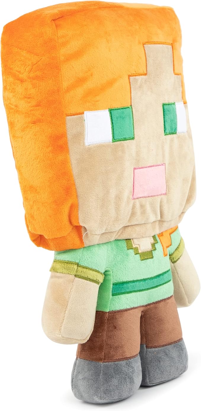 Jay Franco Plusg Pillow Buddy Super Soft Polyester Microfiber | Mojang Minecraft Alex 16 inch (Official Product)