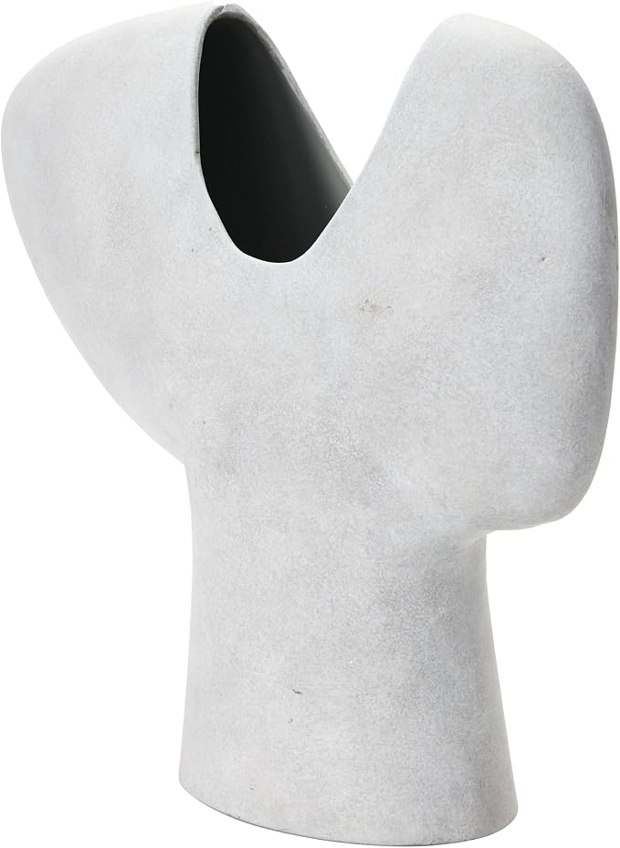 Bloomingville Modern Terracotta Abstract Vase, Grey